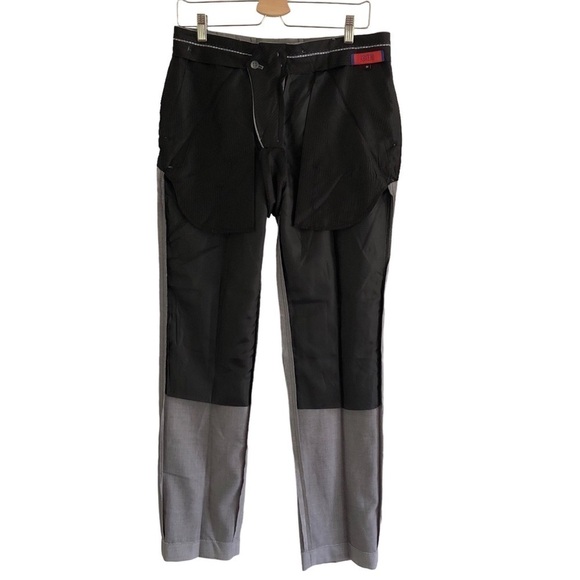 ZNTI8 Zanetti Gray Trousers Dress Slacks W33 L32 - Picture 8 of 11